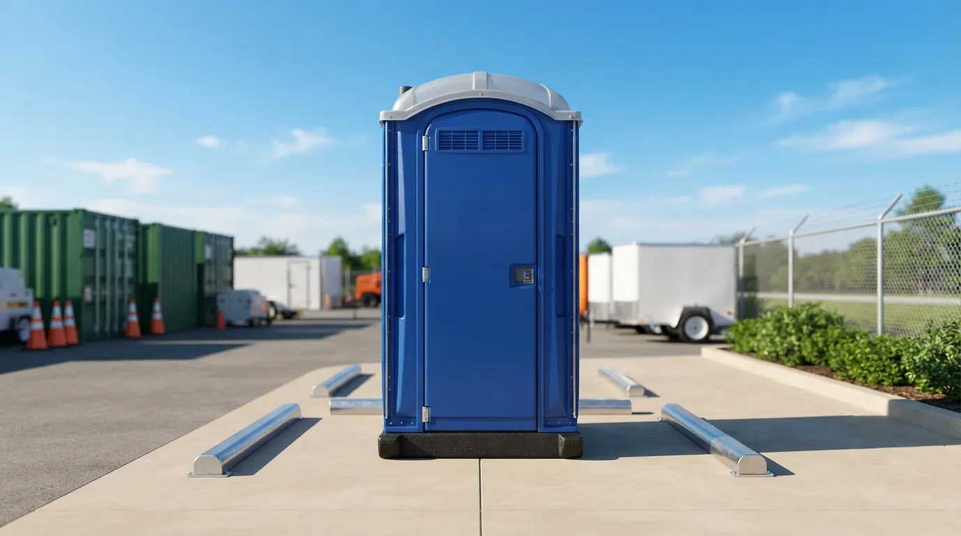 Portable restroom units ready for delivery in Winston-Salem, NC